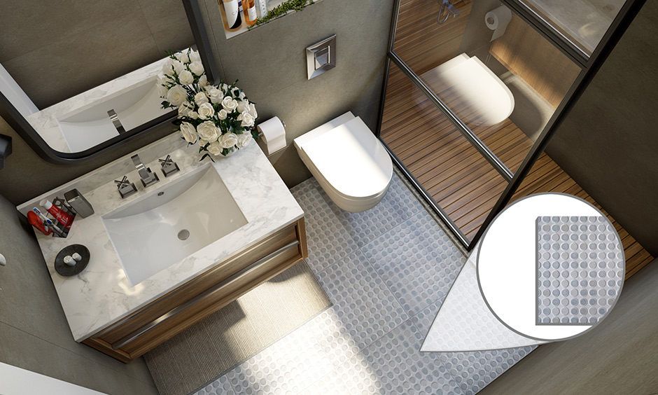 Which is the most resistant, decorative and non-slip flooring for a bathroom?